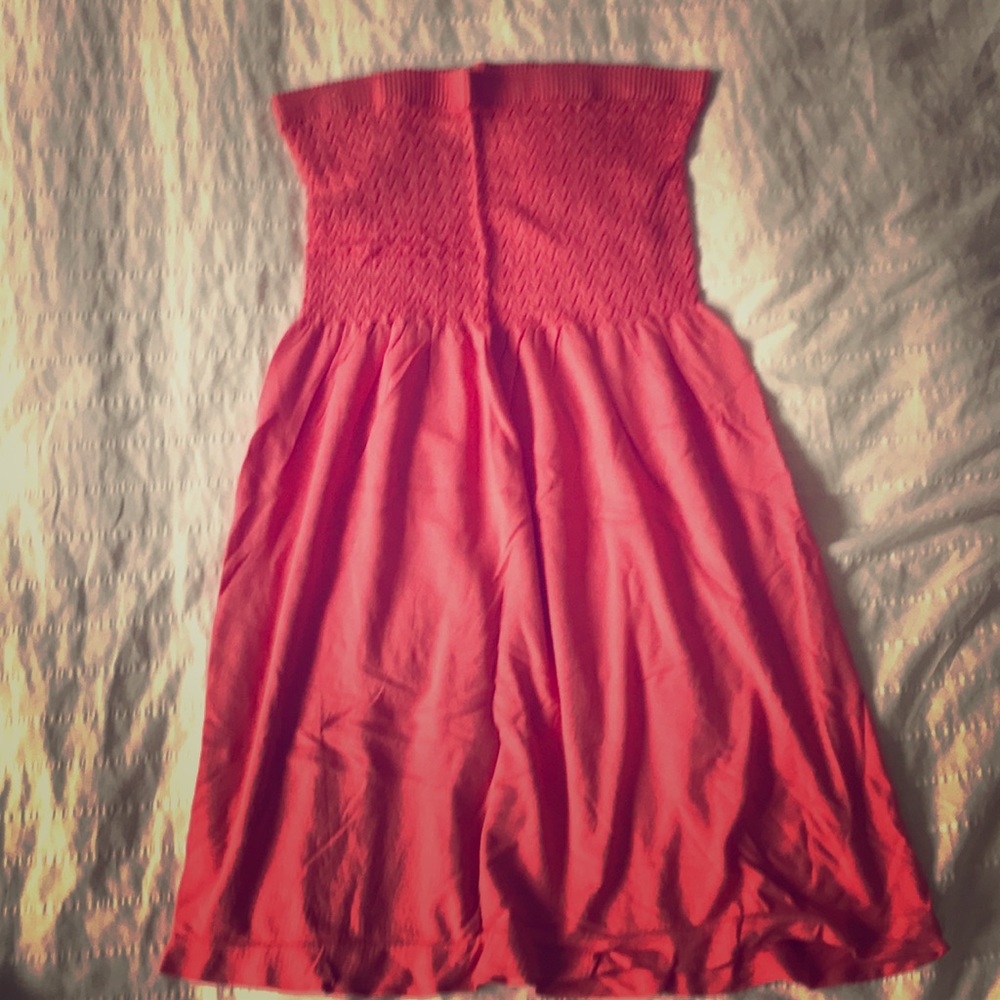 Bright pink summer beach dress